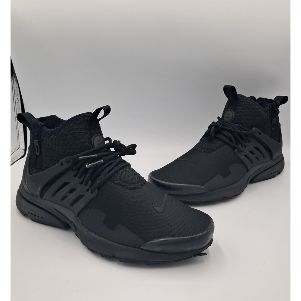 Size 8 - Nike Air Presto Mid Utility Triple Black - DC8751-003- RETAIL $280